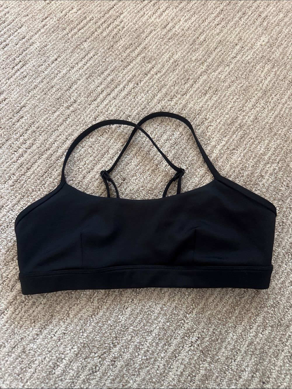 ALO Yoga Black Strappy Low-Impact Sports Bra